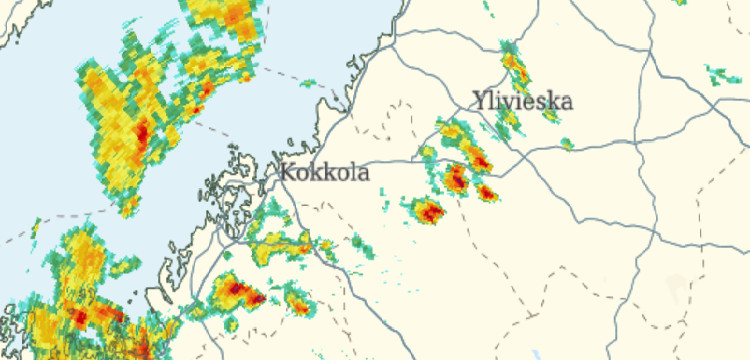 Esimerkki tutkakuvasta