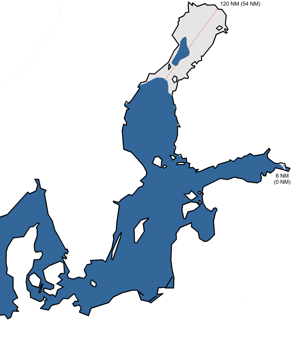 Kartta jään suurimmasta laajuudesta Itämerellä 2020.