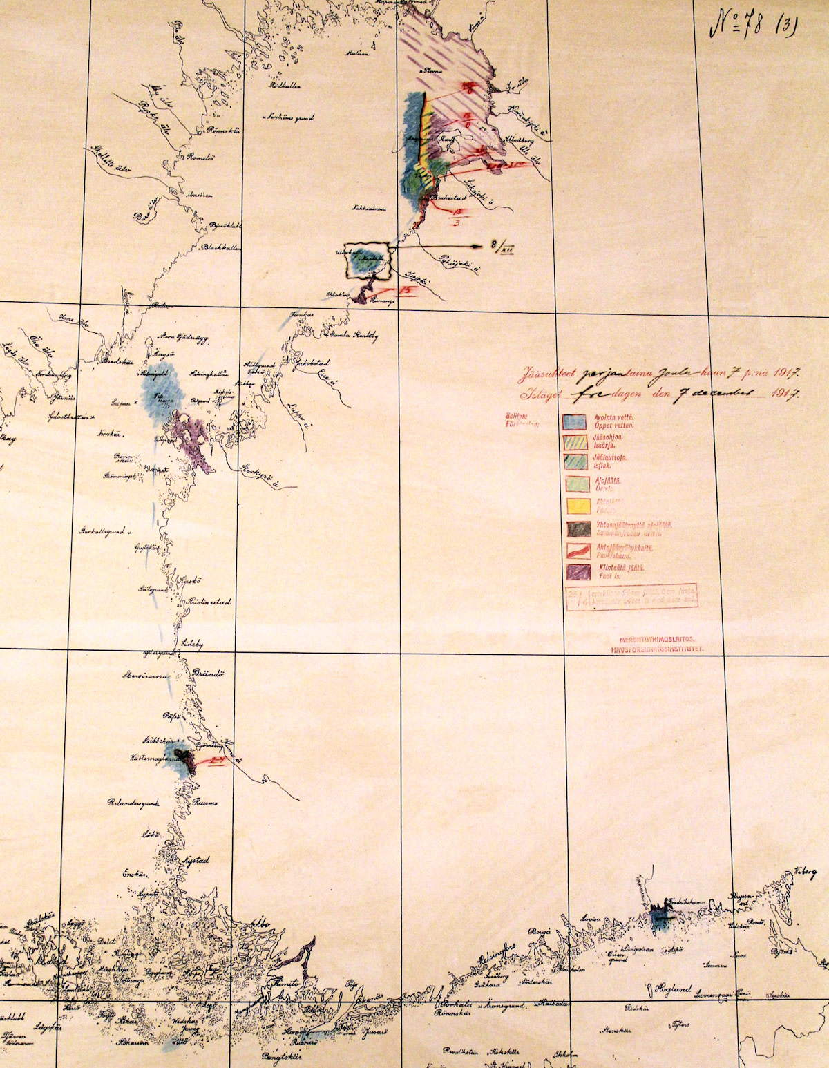 Jäätä on lähinnä Perämeren rannikkoseudulla, muuten on sulaa.