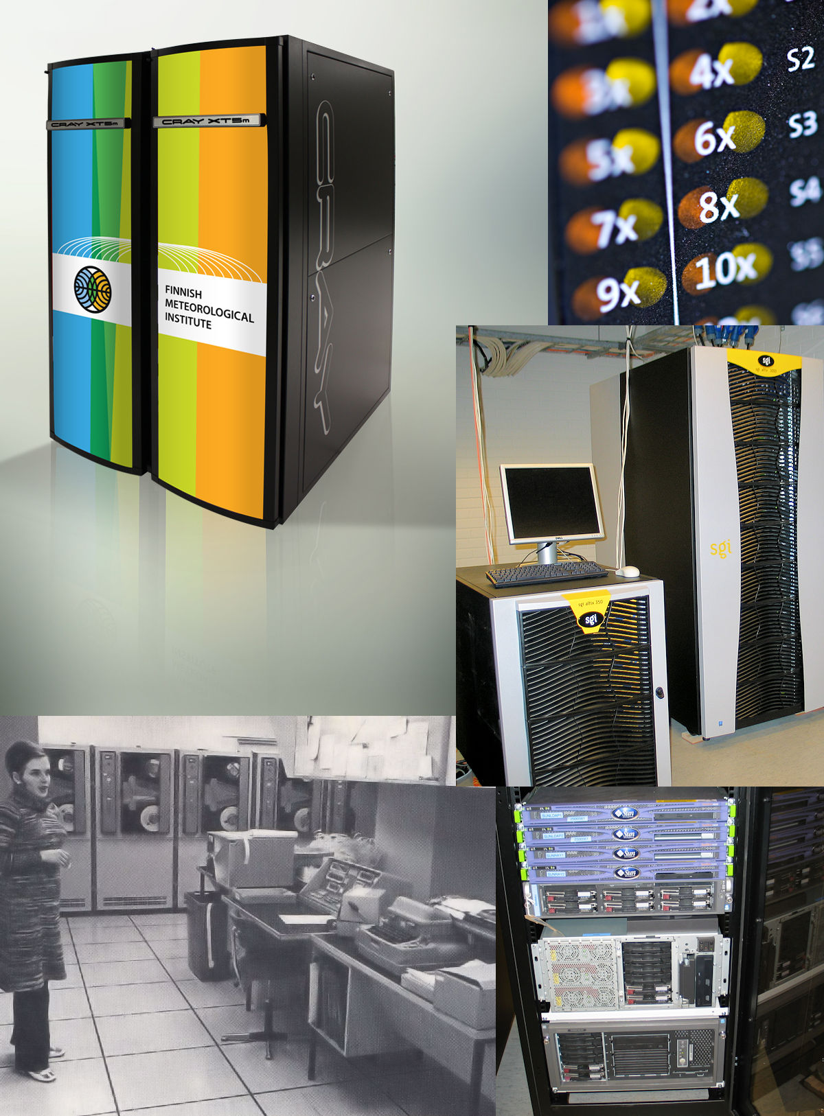 Mallinnukseen on Ilmatieteen laitoksessa vuosien varrelta käytetty aina uusimpia käytettävissä olevaa tietojärjestelmiä.