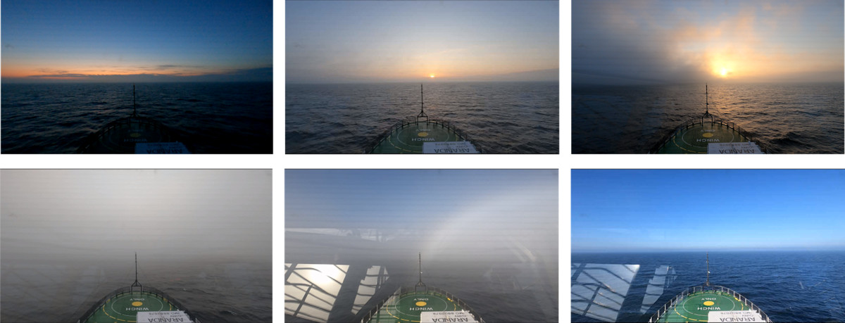 Sea view from Aranda on a foggy day