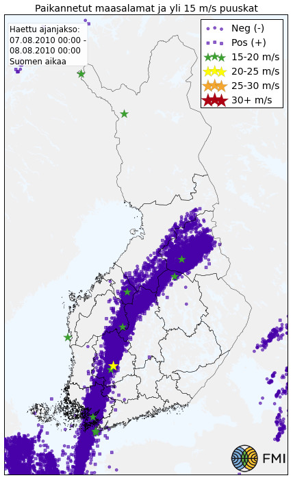 Salamointi ulottuu Pohjois-Itämereltä Pirkanmaan ja maan keskiosan yli Kainuuseen.