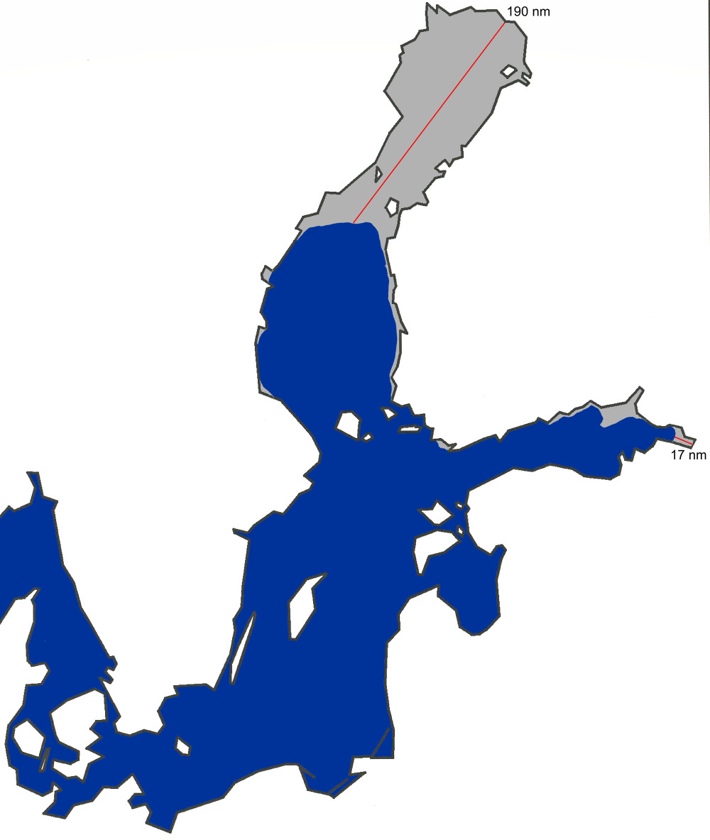 Kartta jään suurimmasta laajuudesta Itämerellä 2008.
